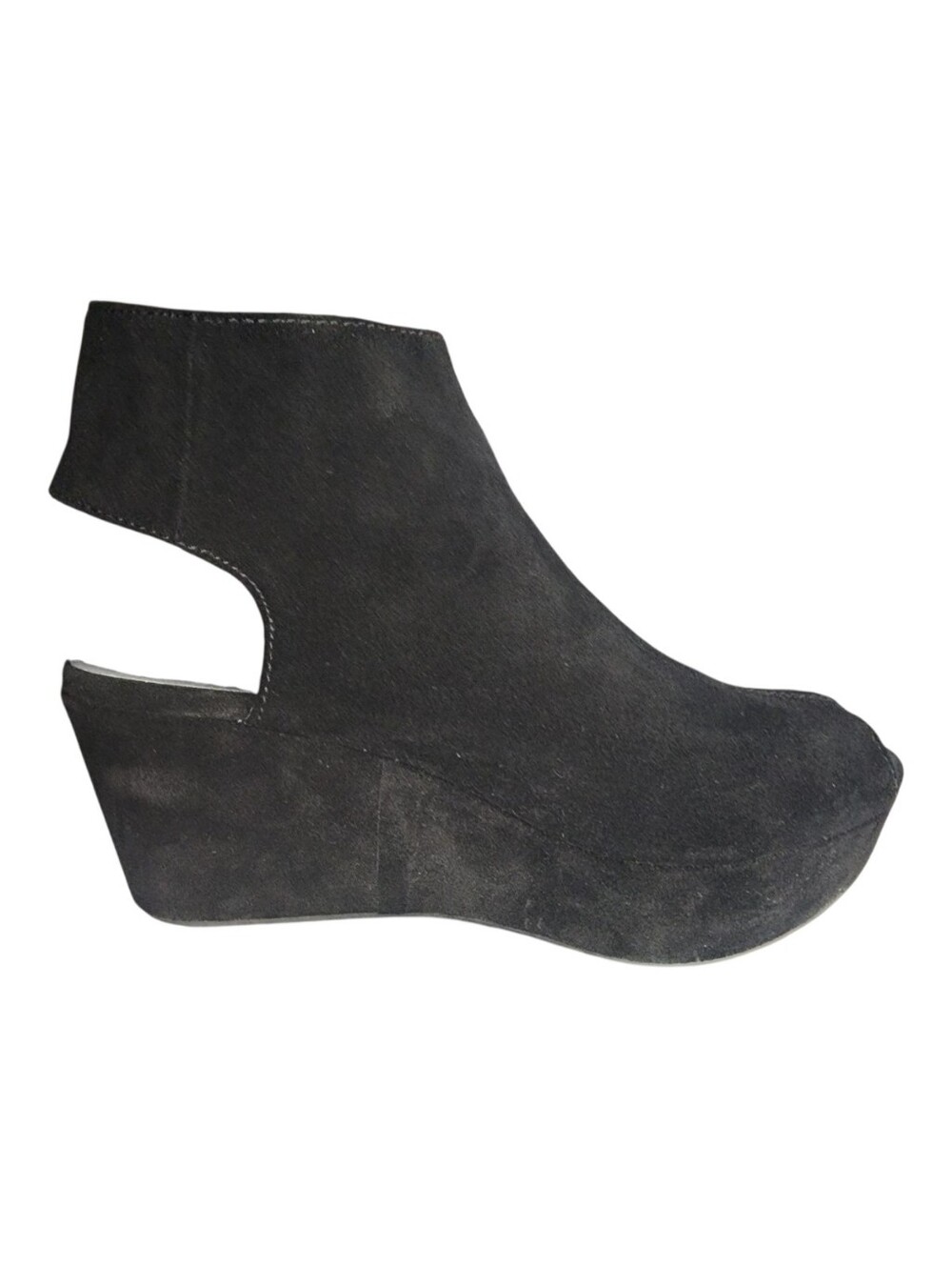 Chocolat Blu White Suede Wedge, Womens 6 - Picture 8 of 12